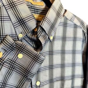 Daniel Cremieux Fine Egyptian Cotton Button Front Shirt Blue Size Medium